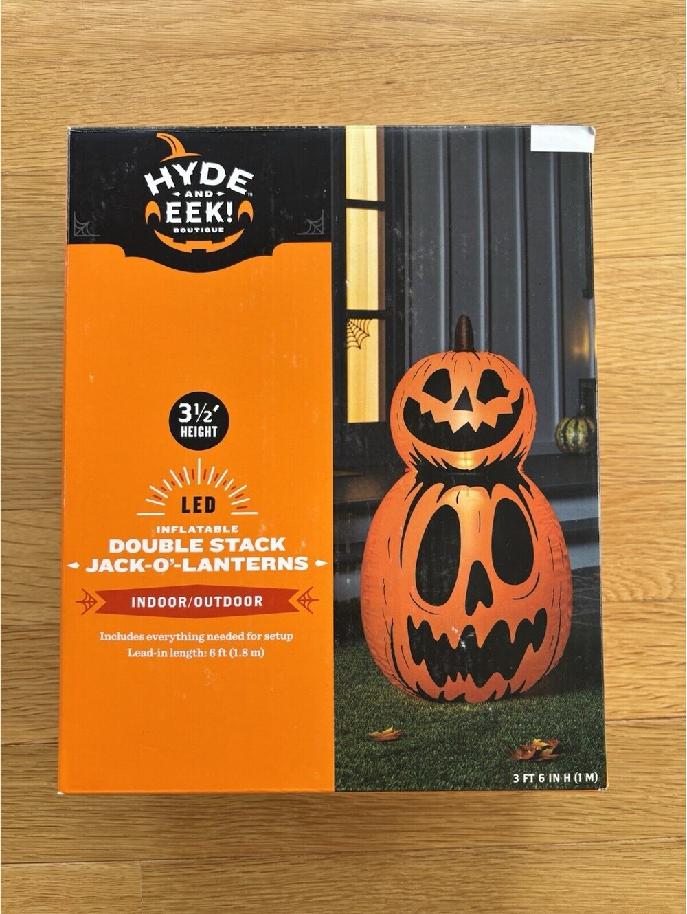 Double Stack Jack-O-Lanterns Inflatable Stacked Indoor/Outdoor Hyde and Eek